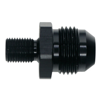compare product DeatschWerks 8AN Male Flare to M10 X 1.0 Male Metric - Anodized Matte Black