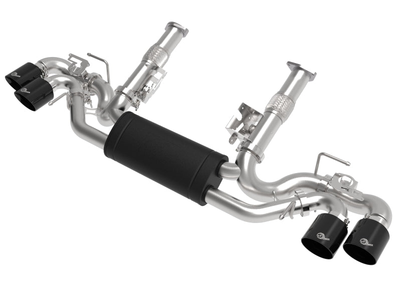 aFe MACH Force - Xp 3in to 2 - 1/2in 304SS Cat - Back 2020 Chevy Corvette (C8) 6.2L - Black Tip - My Store