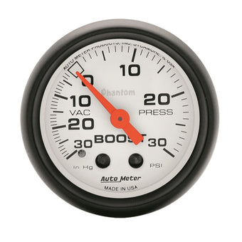 compare product Autometer Phantom 52mm 30 PSI Mechanical Boost Gauge