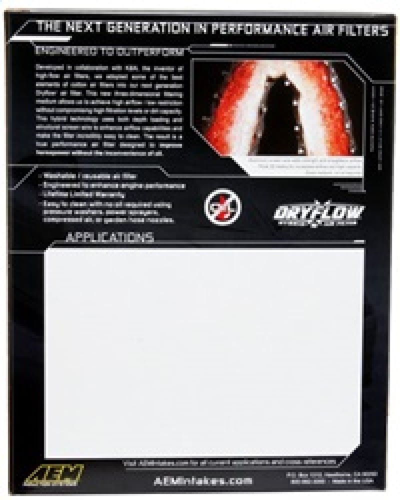 AEM 06 - 10 Toyota Yaris DryFlow Air Filter - My Store