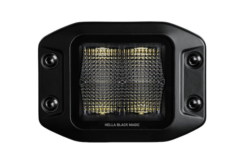 Hella Universal Black Magic 3.2in L.E.D. Cube Kit - Flood Beam (Flush Mount) - My Store