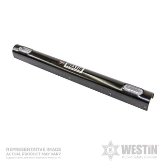 compare product Westin Push Bumper Elite Light Channel 33.1 inch Whelen 2 Hole - Black