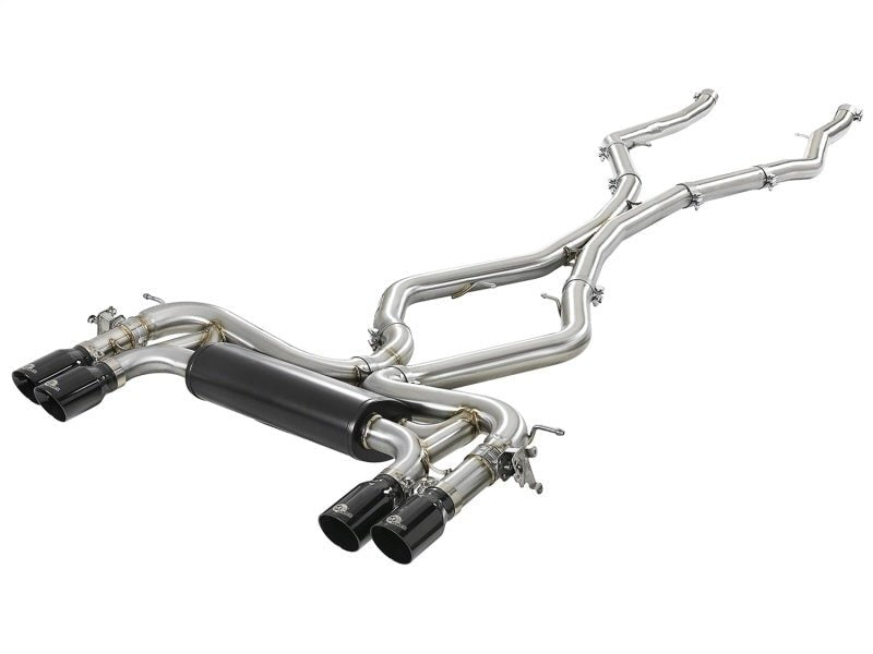aFe MACH Force - Xp 3.5in. 304 SS C/B Exhaust System 15 - 18 BMW X5 M (F85) V8 - 4.4L (tt) - Black Tip - My Store