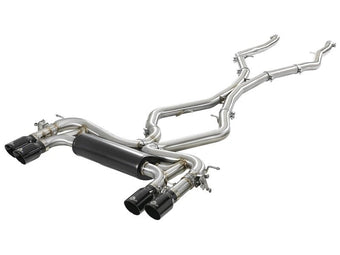 compare product aFe MACH Force-Xp 3.5in. 304 SS C/B Exhaust System 15-18 BMW X5 M (F85) V8-4.4L (tt) - Black Tip