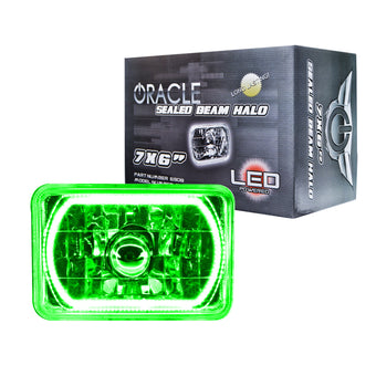 compare product Oracle Pre-Installed Lights 7x6 IN. Sealed Beam - Green Halo