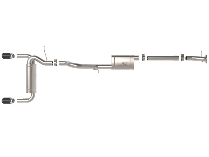 aFe 2021+ Ford Bronco L4 - 2.3L (t) / V6 - 2.7L (tt) Vulcan 3in. to 2.5in. SS Cat - Back - Carbon - My Store