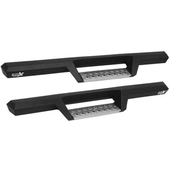 compare product Westin 07-18 Jeep Wrangler JK 2dr. HDX Stainless Drop Nerf Step Bars - Tex. Blk