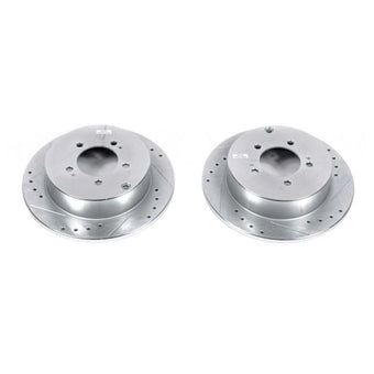 compare product Power Stop 09-15 Mitsubishi Lancer Rear Evolution Drilled & Slotted Rotors - Pair