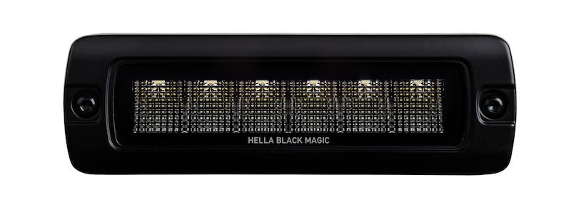 Hella Universal Black Magic 6 L.E.D. Flush Mount Mini Light Bar - Flood Beam - My Store