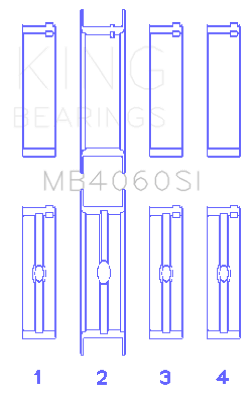 King Engine Bearings Chrysler Caravan 201Ci V6 Ohv (Size +0.25mm) Main Bearing Set - My Store