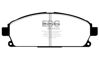 compare product EBC 97-00 Infiniti Q45 4.1 Greenstuff Front Brake Pads