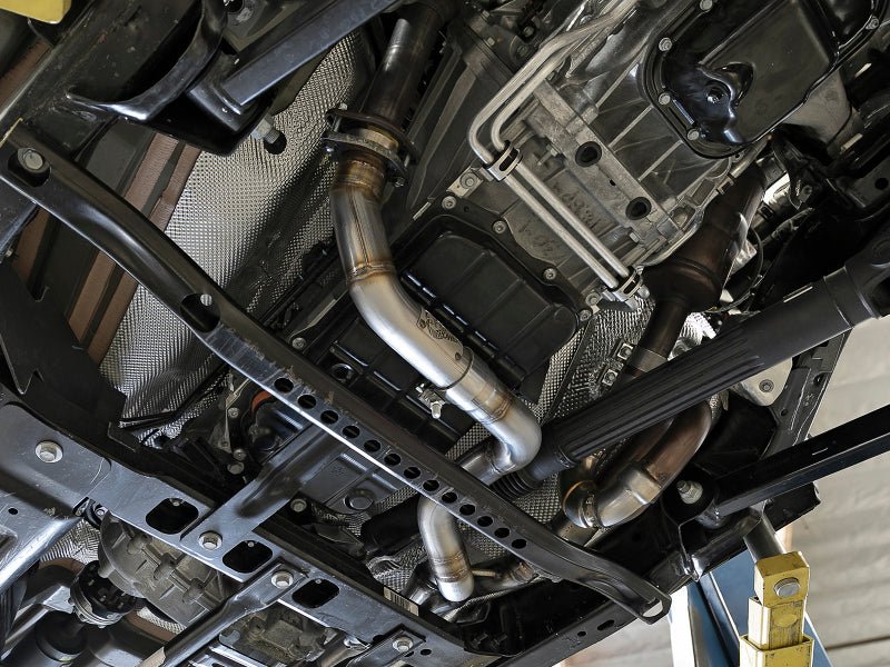 aFe POWER Twisted Steel Y - Pipe 2 - 1/4in 409 SS Exhaust System 2018 Jeep Wrangler (JL) V6 - 3.6L - My Store