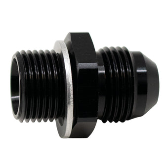 compare product DeatschWerks 8AN Male Flare to M18 X 1.5 Male Metric Adapter (Incl Washer) - Anodized Matte Black