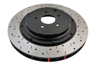 compare product DBA 09+ Nissan GTR R-35 Rear Drilled & Slotted 5000 Series 2 Piece Rotor Assembled w/ Black Hat (Ava