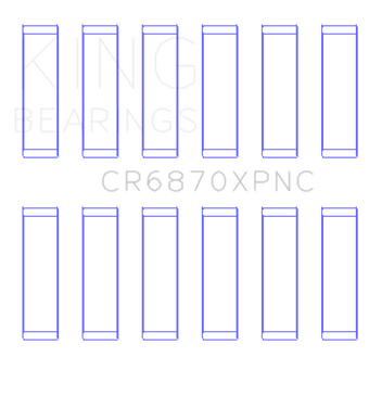 compare product King Engine Bearings Nissan VR38DETT (Size .026) pMaxKote Performance Con Rod Bearing Set