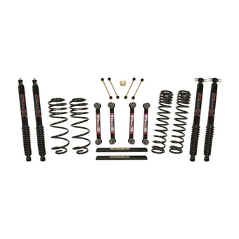 compare product Skyjacker 03-06 Jeep TJ 4in D-Rate Long Travel Kit w/ OE FR/RR Lower Links/Black Max Shocks
