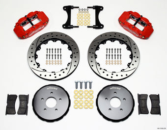 compare product Wilwood Narrow Superlite 6R Front Hat Kit 13.06in Drill Red Nissan 370Z/Fiti G37