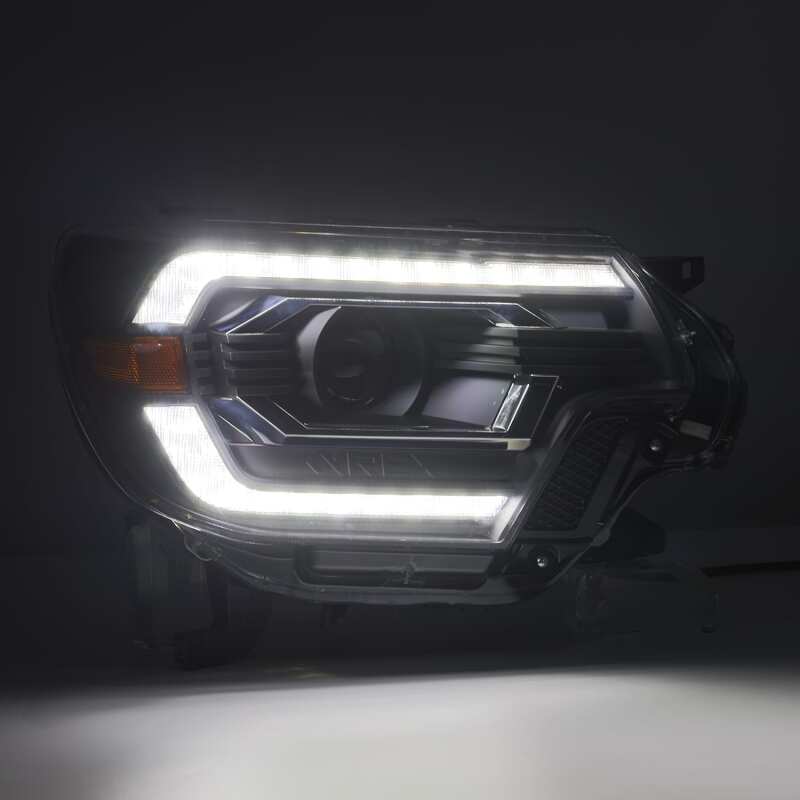 AlphaRex 12 - 15 Toyota Tacoma PRO - Series Projector Headlights Plank Style Black w/DRL - My Store
