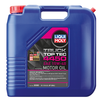 compare product LIQUI MOLY 20L Top Tec Truck 4450 Motor Oil SAE 15W40