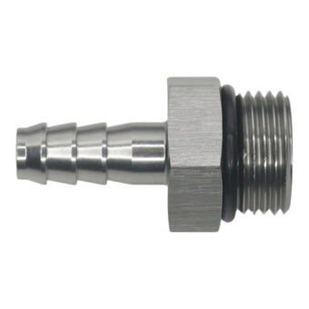 compare product DeatschWerks 8AN ORB Male to 5/16in Male Triple Barb Fitting (Incl O-Ring) - Anodized DW Titanium