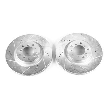 compare product Power Stop 01-06 BMW M3 Front Evolution Drilled & Slotted Rotors - Pair