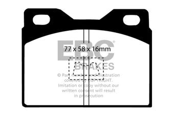 compare product EBC 76-85 Porsche 924 2.0 Yellowstuff Front Brake Pads