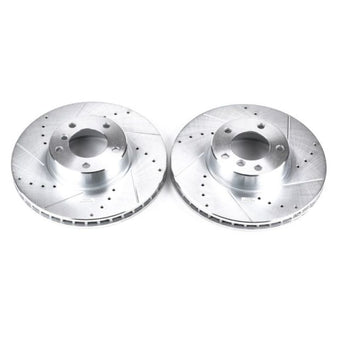 compare product Power Stop 01-03 BMW 530i Front Evolution Drilled & Slotted Rotors - Pair