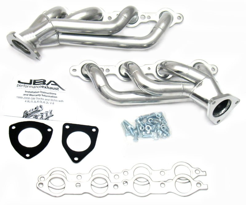 JBA 03 - 06 GM Truck 6.0L LS w/o EGR 1 - 5/8in Primary Silver Ctd Cat4Ward Header - My Store