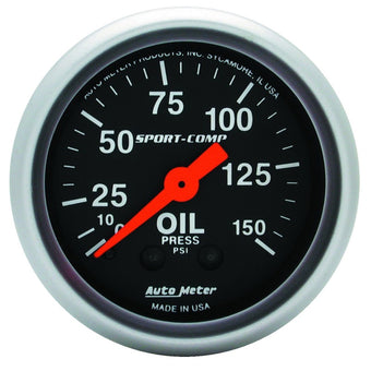 compare product Autometer Sport Comp 52mm Mechanical 0-150 PSI Oil Pressure Gauge