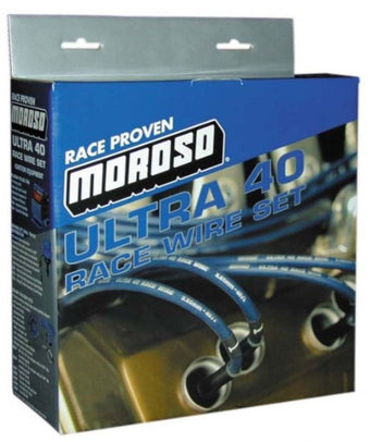 compare product Moroso Chevrolet Small Block Ignition Wire Set - Ultra 40 - Unsleeved - HEI - Under Header - Black