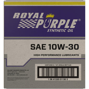 compare product Royal Purple Premium Synthetic High Performance Multi-Grade 10W30 Motor Oil - 1 Quart