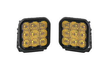 compare product Diode Dynamics SS5 LED Pod Sport - Yellow Flood (Pair)