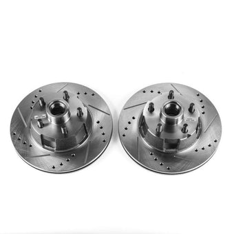 compare product Power Stop 1967 Ford Fairlane Front Evolution Drilled & Slotted Rotors - Pair