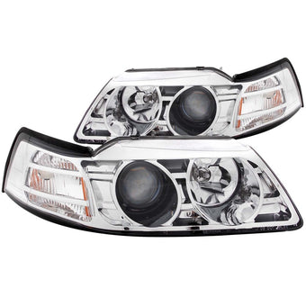 compare product ANZO 1999-2004 Ford Mustang Projector Headlights Chrome