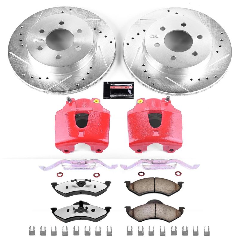 Power Stop 00 - 02 Dodge Dakota Front Z36 Truck & Tow Brake Kit w/Calipers - My Store