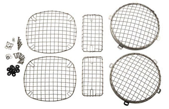compare product Kentrol 97-06 Jeep Wrangler TJ Wire Mesh Guard Set 6 Pieces - Polished Silver