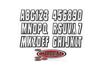 compare product Hardline Boat Lettering Registration Kit 3 in. - 320 Silver/Black