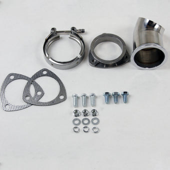 compare product Granatelli 3.0in 304SS Turn Down w/V-Band & Gaskets
