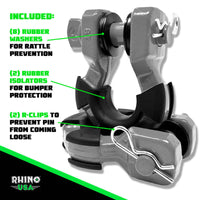 Rhino USA 8T Super Shackle 2 - Pack (Gray) - My Store