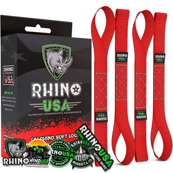 compare product Rhino USA Soft Loops Motorcycle Tie-Down Set 4-Pack Red