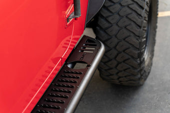 compare product DV8 Offroad 07-18 Jeep Wrangler JK (4 Door Only) OE Plus Side Steps