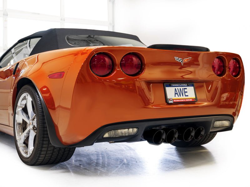 AWE Tuning 05 - 07 C6 Chevrolet Corvette 6.0L Track Edition Axle - Back Exhaust w/ Diamond Black Tips - My Store