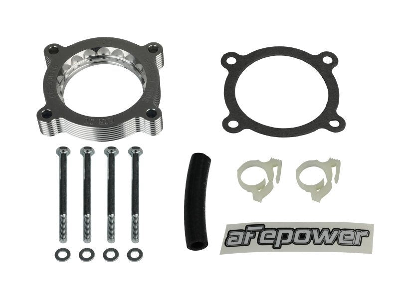 aFe 11 - 14 Ford Mustang/ 11 - 14 Ford F - 150 V6 3.7L Silver Bullet Throttle Body Spacer - Silver - My Store