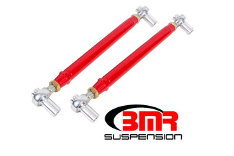 compare product BMR 79-98 Fox Mustang Chrome Moly Lower Control Arms w/ Double Adj. Rod Ends - Red
