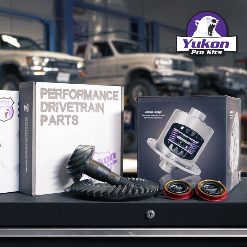 Yukon 9.5in GM 4.56 Rear Ring & Pinion Install Kit 33 Spline Positraction Axle Bearing and Seals - My Store