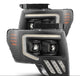 AlphaRex 09 - 14 Ford F - 150 PRO - Series Projector Headlights Plank Style Black w/Activ Light/Seq Signal - My Store