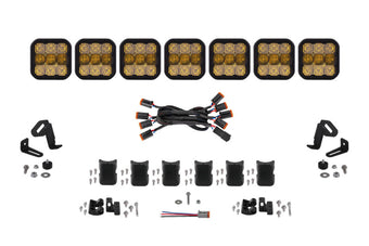 compare product Diode Dynamics SS5 Pro Universal CrossLink 7-Pod Lightbar - Yellow Combo