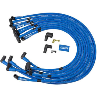 compare product Moroso Chevrolet Big Block Ignition Wire Set - Blue Max - Spiral Core - Sleeved - HEI - 90 Degree