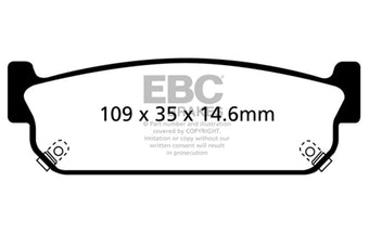 compare product EBC 93-97 Infiniti J30 3.0 Ultimax2 Rear Brake Pads