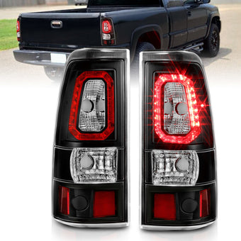 compare product ANZO 2003-2006 Chevy Silverado 1500 LED Taillights Plank Style Black w/Clear Lens